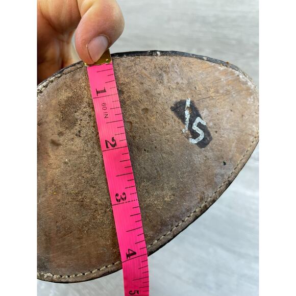 Vintage Tony Lama Men's Brown Leather Sz 9 Pull On Riding Cowboy Western Boot - Picture 10 of 16